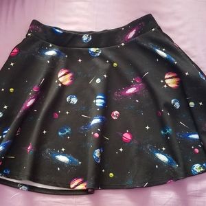 Black Space Skirt w/ Pockets